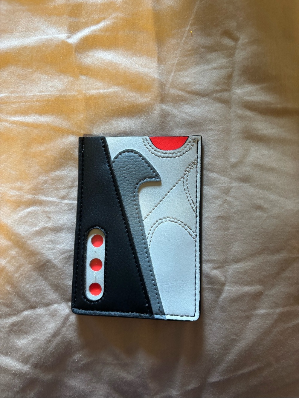 Nike Black, White & Red Card Holder Wallet